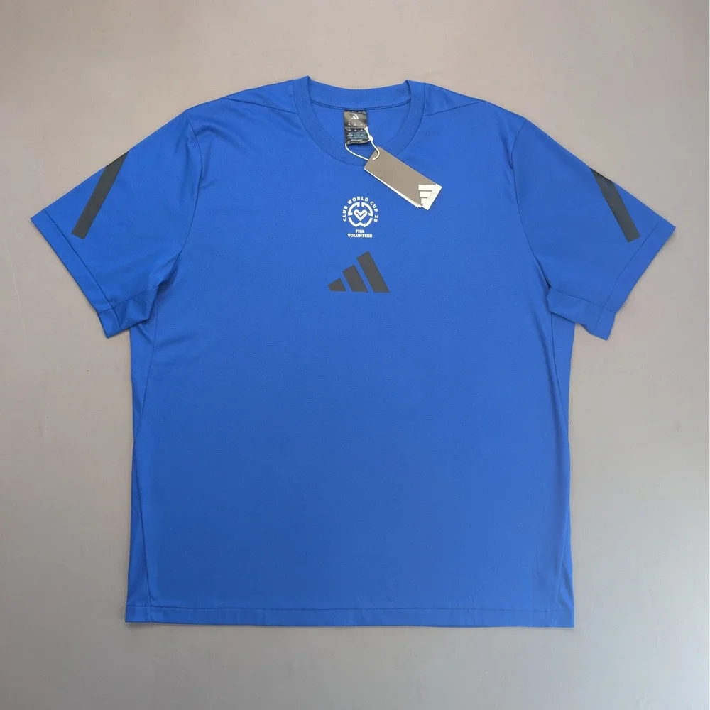 NWT adidas FIFA Club World Cup 2025 Volunteer Tee Blue 2XL Soccer Cotton